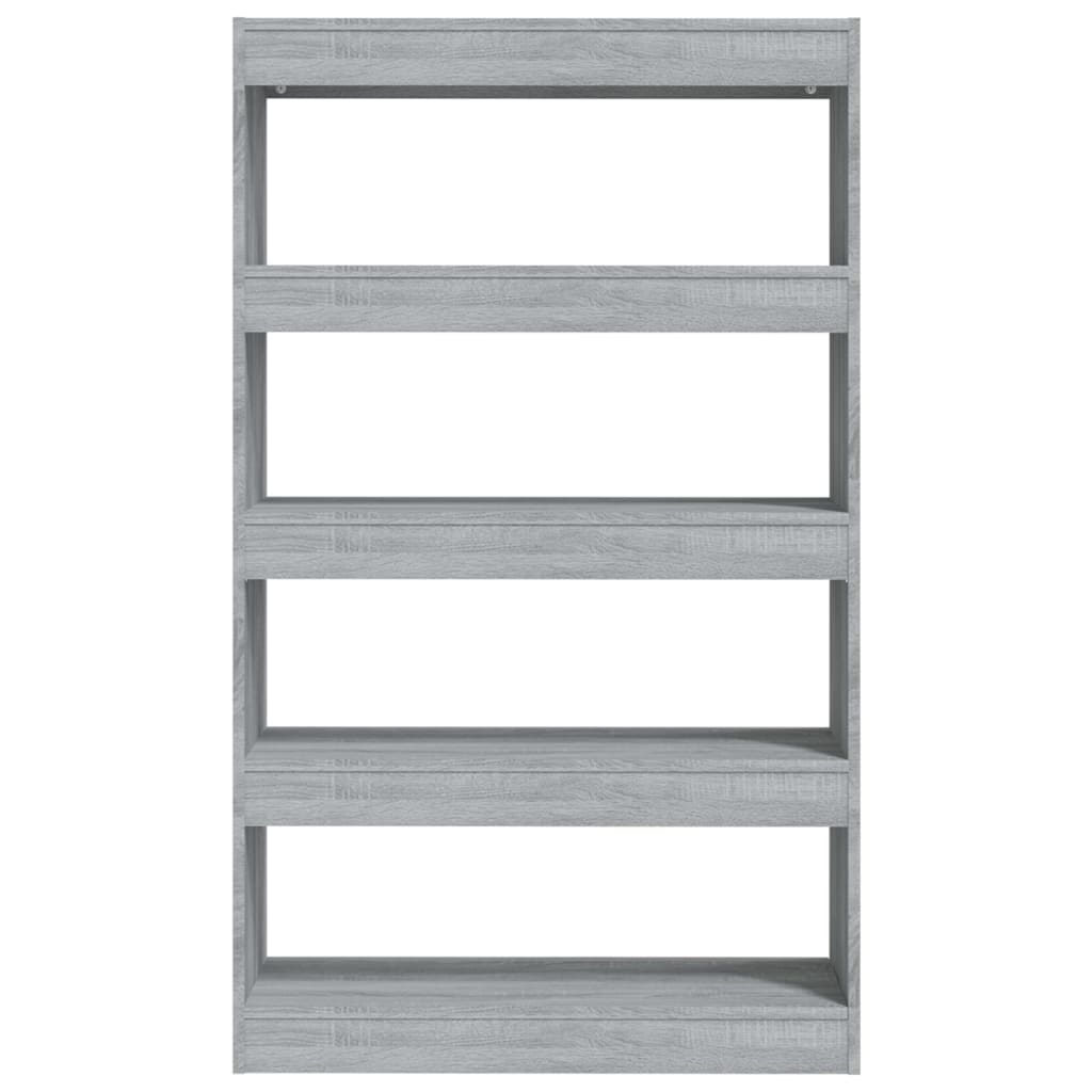 Bibliothèque/séparateur de pièce gris Sonoma 80x30x135 cm matériau bois