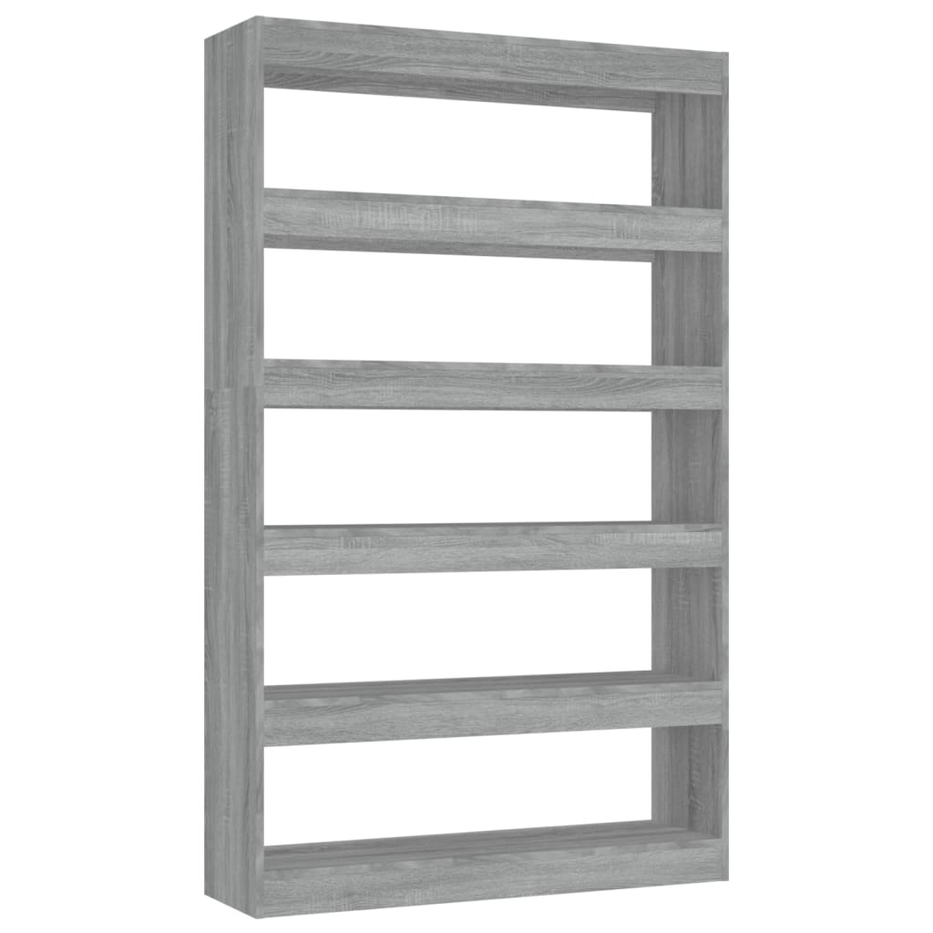Bibliothèque/séparateur de pièce gris Sonoma 100x30x166 cm