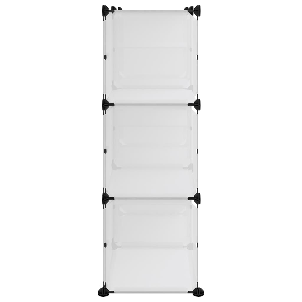 Shoe rack transparent 84x31.5x93 cm PP