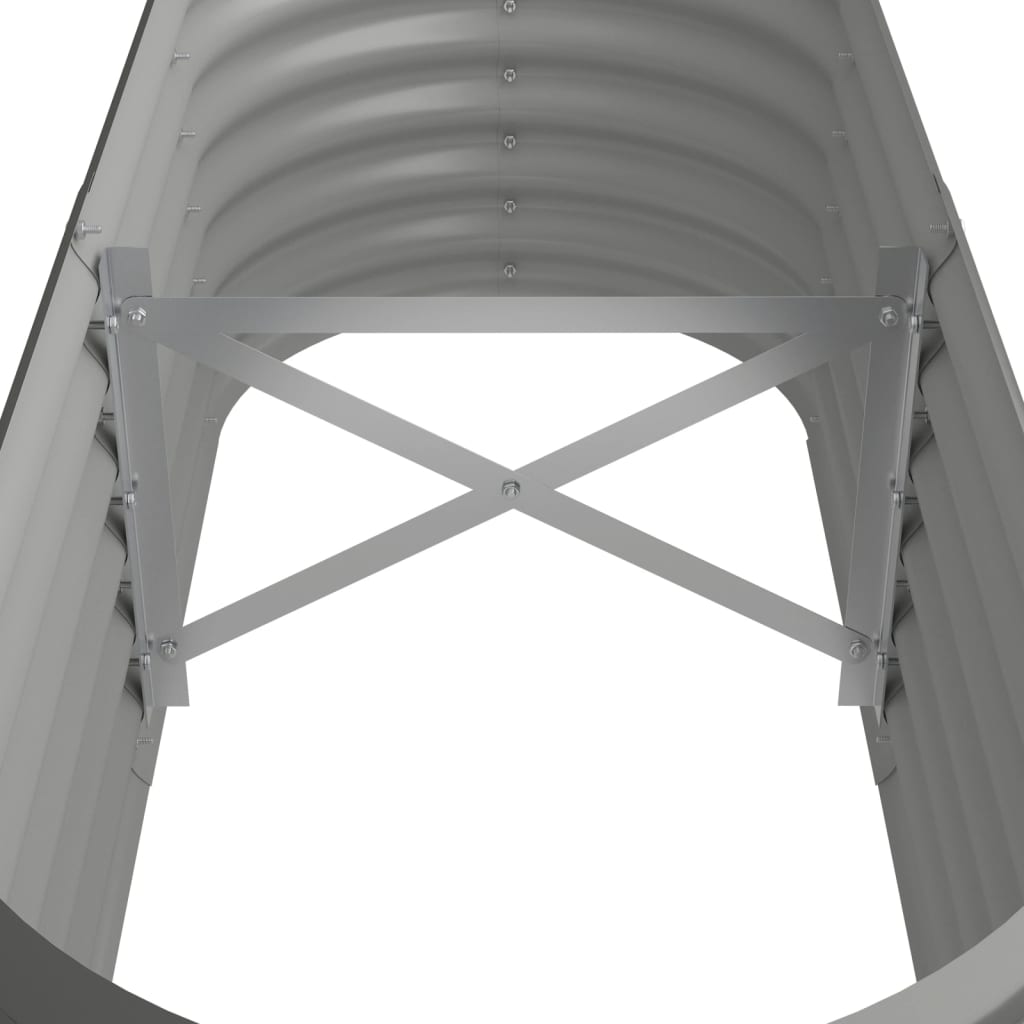 Hochbeet Verzinkter Stahl 114x40x36 cm Grau