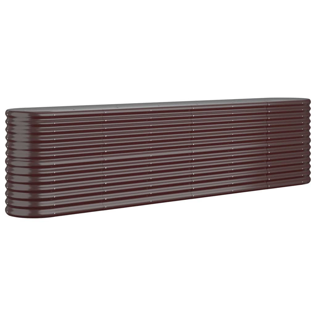Hochbeet Verzinkter Stahl 260x40x68 cm Braun