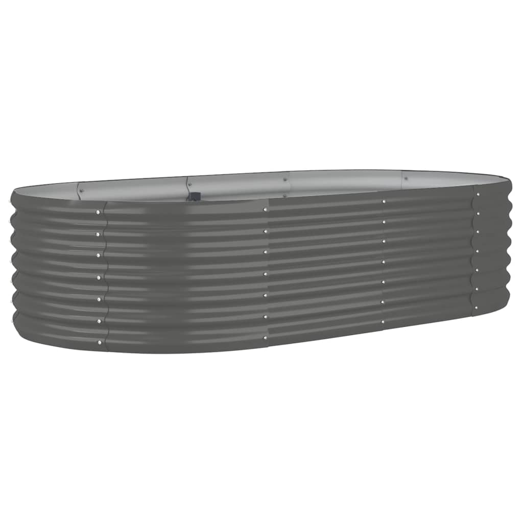 Hochbeet Verzinkter Stahl 152x80x36 cm Grau