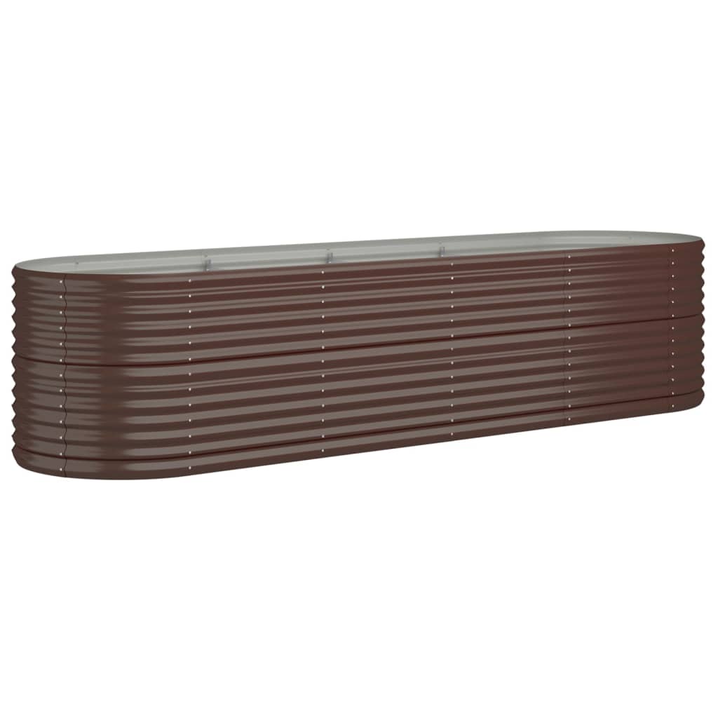 Hochbeet Verzinkter Stahl 296x80x68 cm Braun