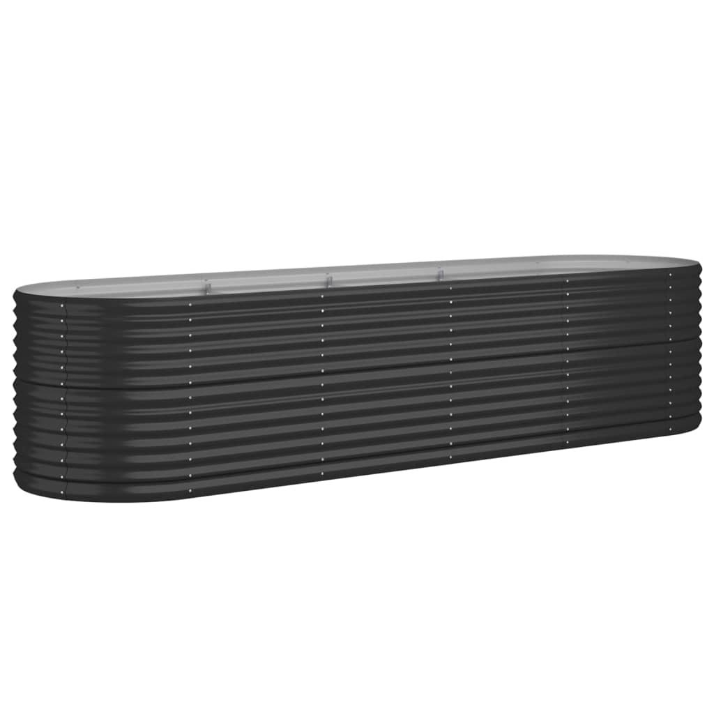 Hochbeet Verzinkter Stahl 296x80x68 cm Anthrazit