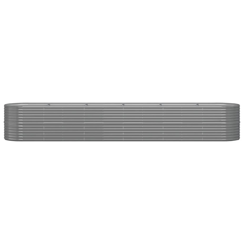 Hochbeet Verzinkter Stahl 440x80x68 cm Grau