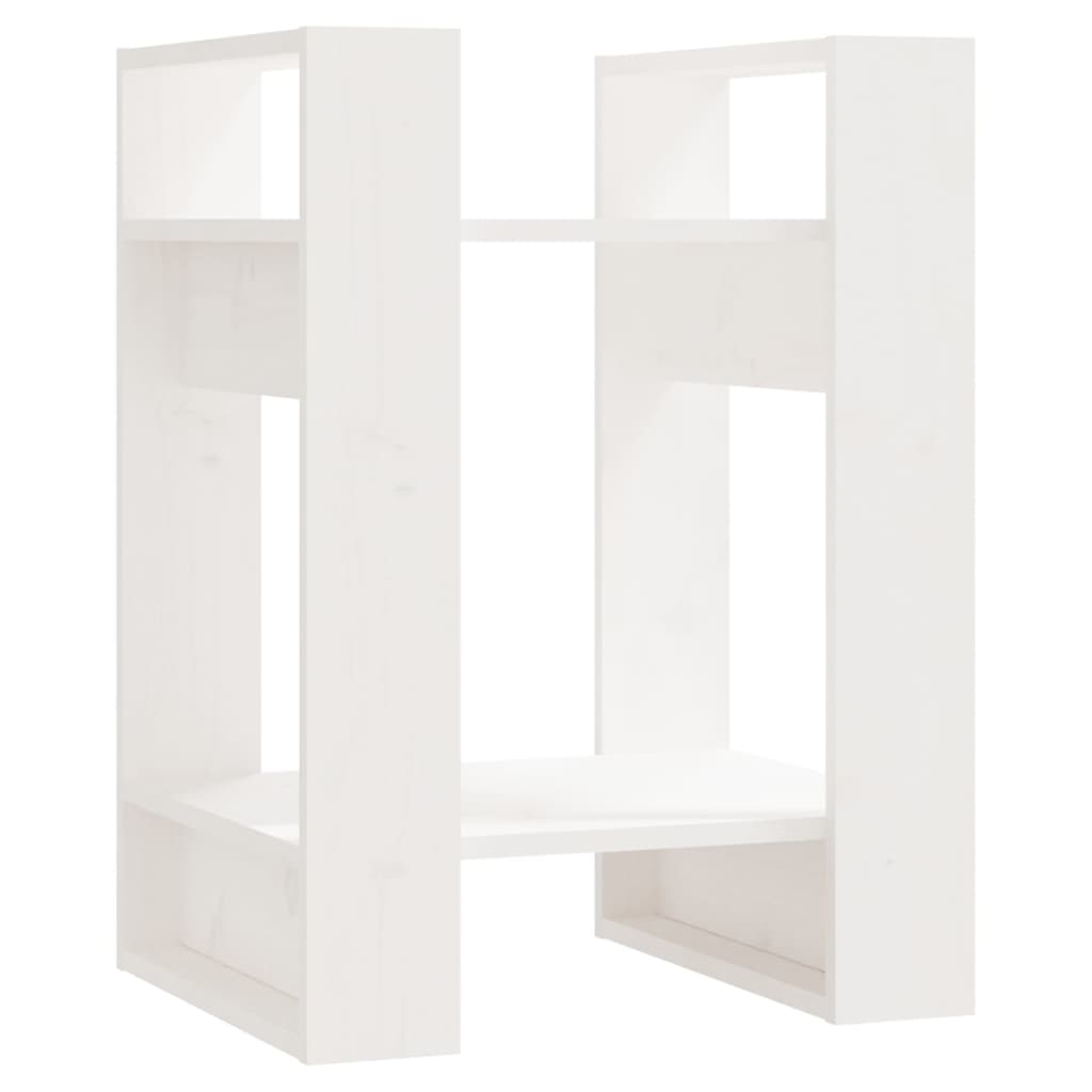Bibliothèque/séparateur de pièce blanc 41x35x57 cm bois de pin massif