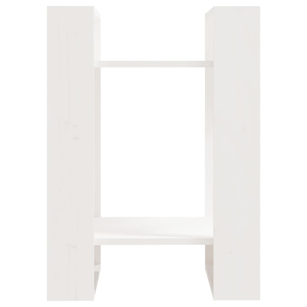 Bibliothèque/séparateur de pièce blanc 41x35x57 cm bois de pin massif