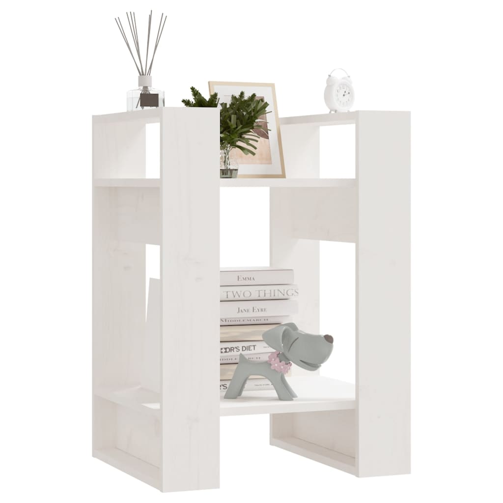 Bibliothèque/séparateur de pièce blanc 41x35x57 cm bois de pin massif