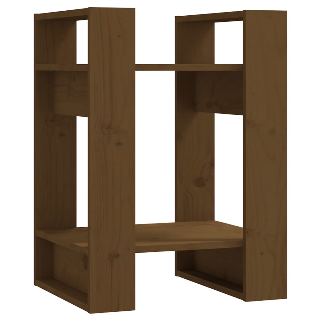 Bibliothèque/séparateur de pièce marron miel 41x35x57cm bois de pin massif