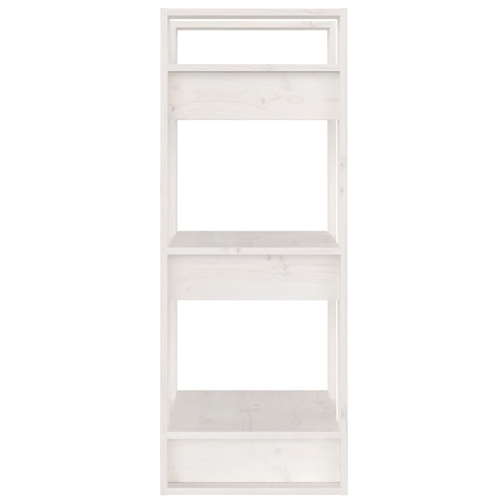 Bookcase/room divider white 41x35x91 cm solid pine wood