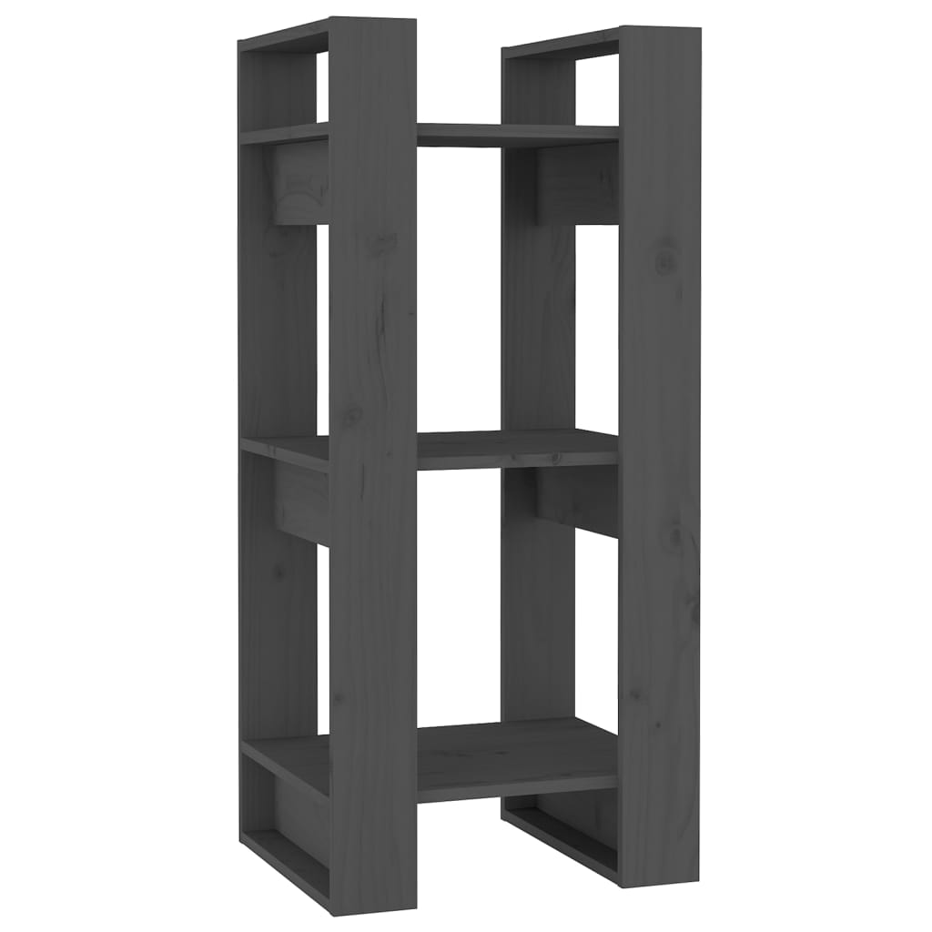 Bibliothèque/séparateur de pièce gris 41x35x91 cm bois de pin massif