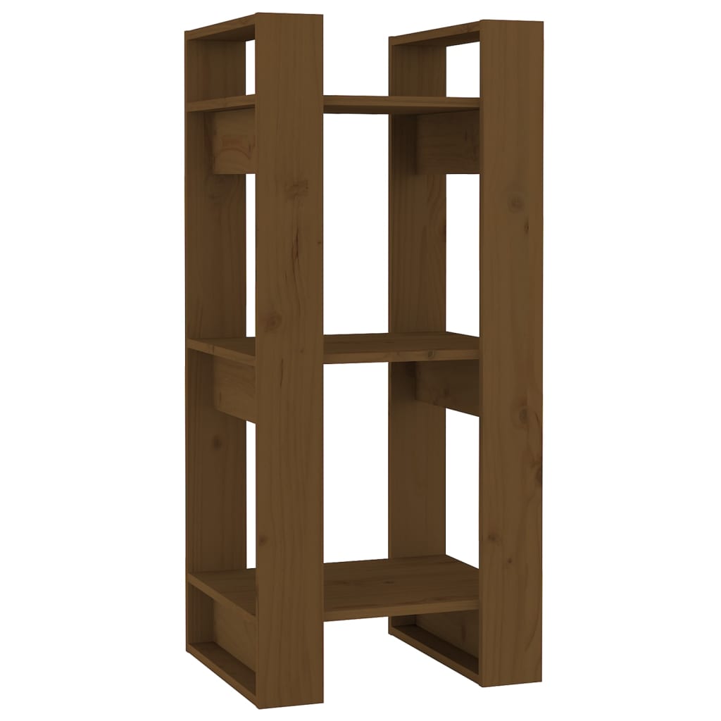Bibliothèque/séparateur de pièce marron miel 41x35x91 cm bois massif