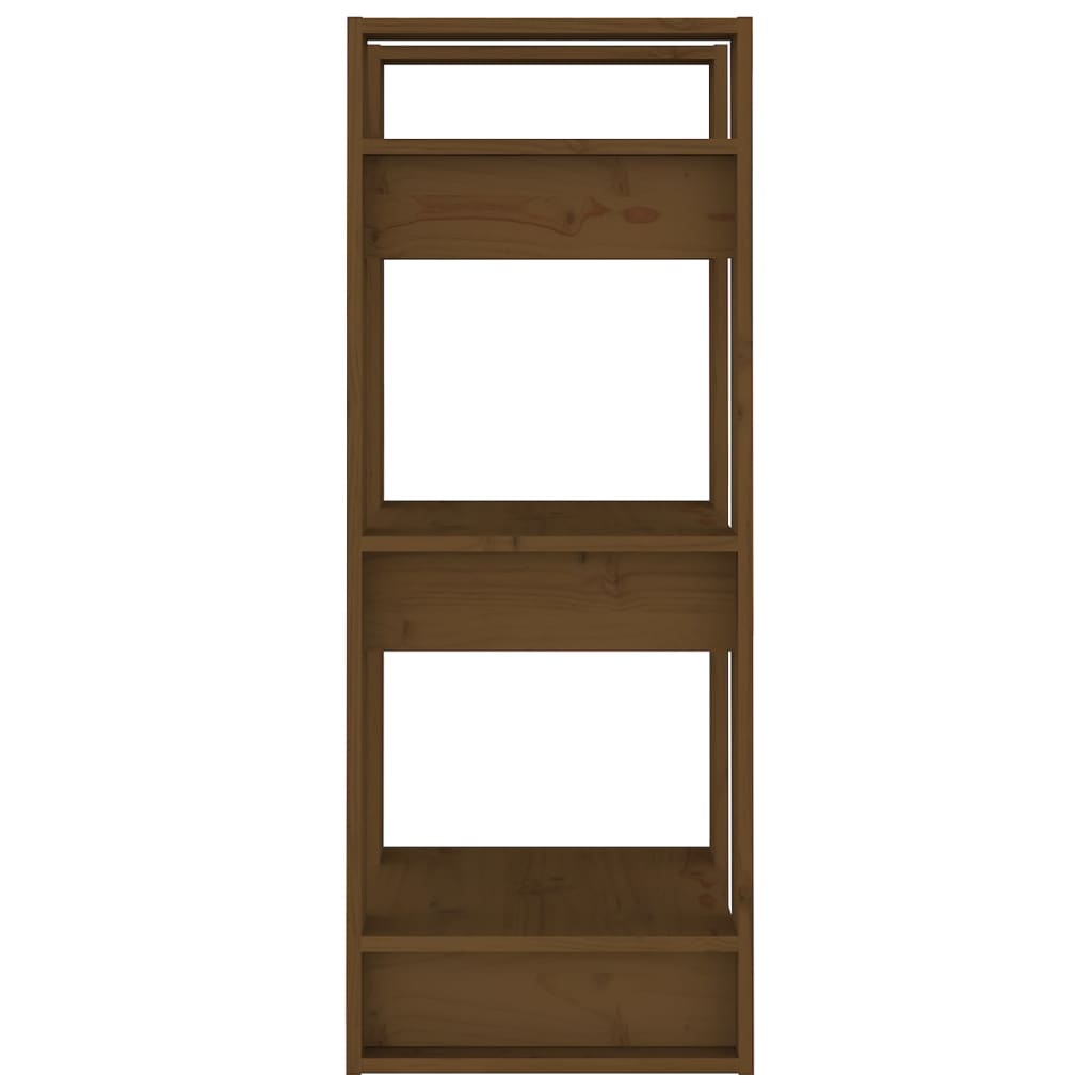 Bibliothèque/séparateur de pièce marron miel 41x35x91 cm bois massif