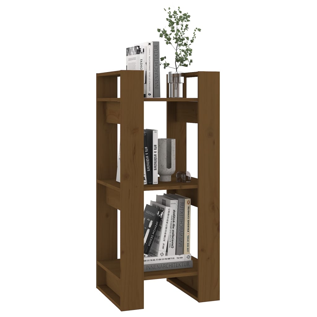 Bibliothèque/séparateur de pièce marron miel 41x35x91 cm bois massif