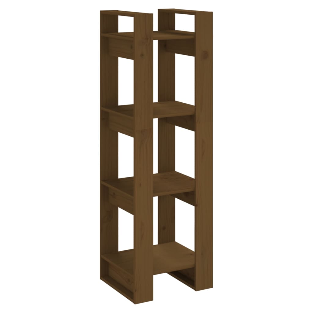 Bibliothèque/séparateur de pièce marron miel 41x35x125cm bois de pin massif