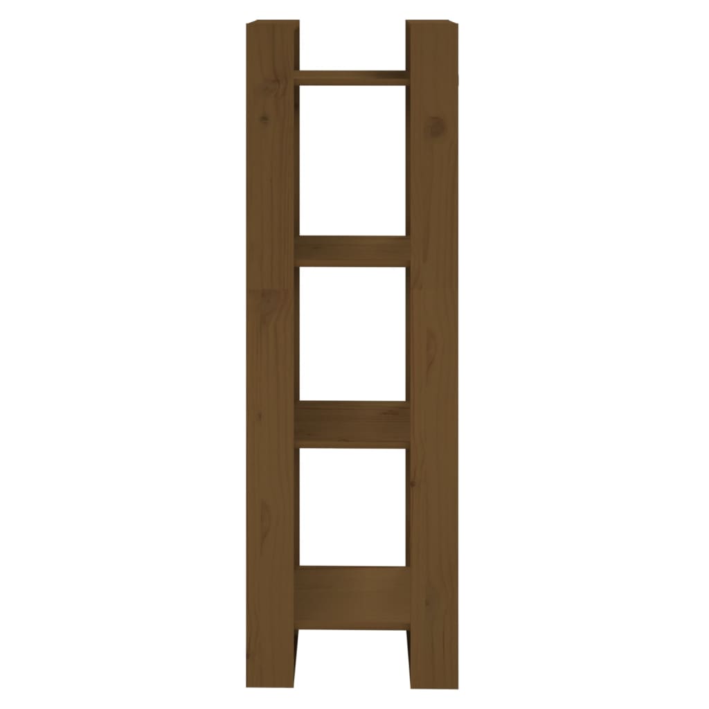 Bibliothèque/séparateur de pièce marron miel 41x35x125cm bois de pin massif