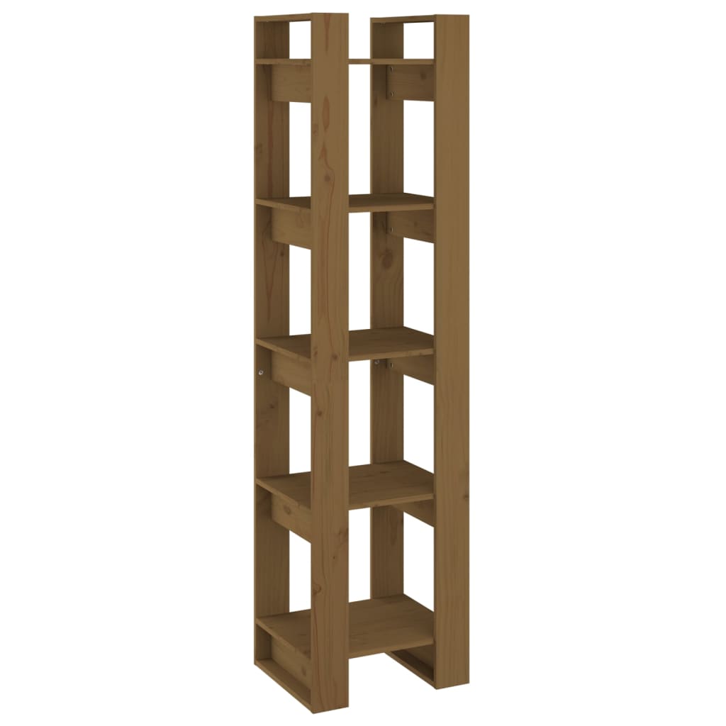 Bibliothèque/séparateur de pièce marron miel 41x35x160cm bois de pin massif
