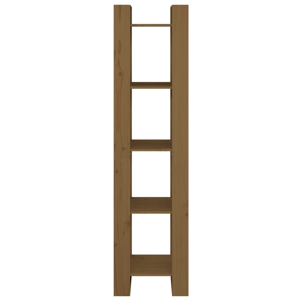 Bibliothèque/séparateur de pièce marron miel 41x35x160cm bois de pin massif