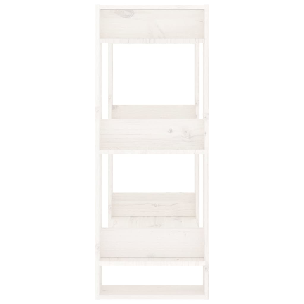 Bibliothèque/séparateur de pièce blanc 60x35x91 cm bois de pin massif