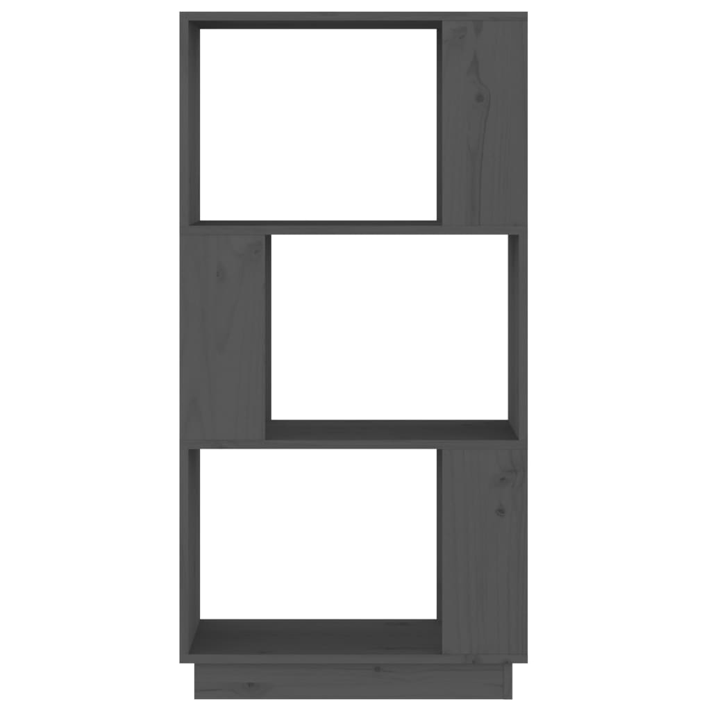 Bibliothèque/séparateur de pièce gris 51x25x101 cm bois de pin massif