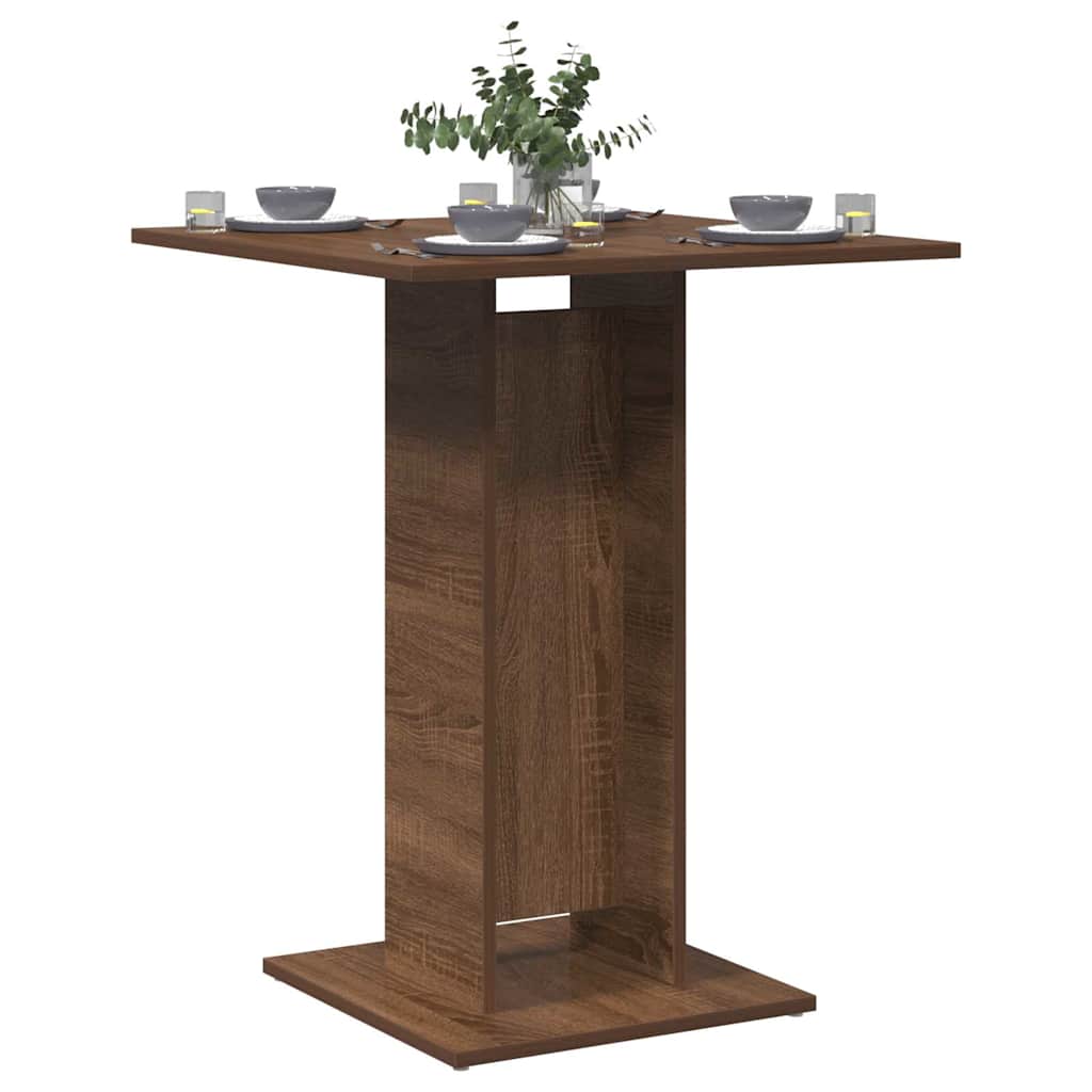 Bistrotisch Braun Eichen-Optik 60x60x75 cm Holzwerkstoff
