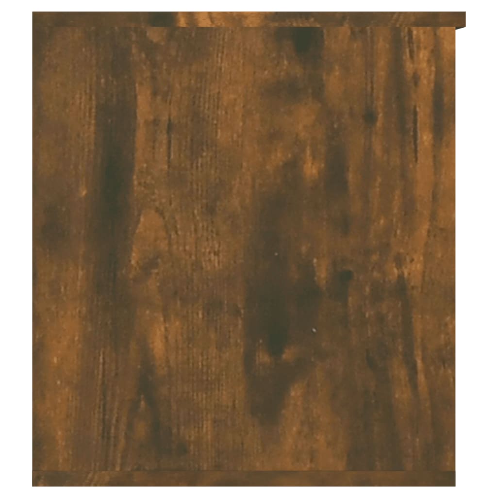 Storage chest smoked oak 84x42x46 cm made of wood material
