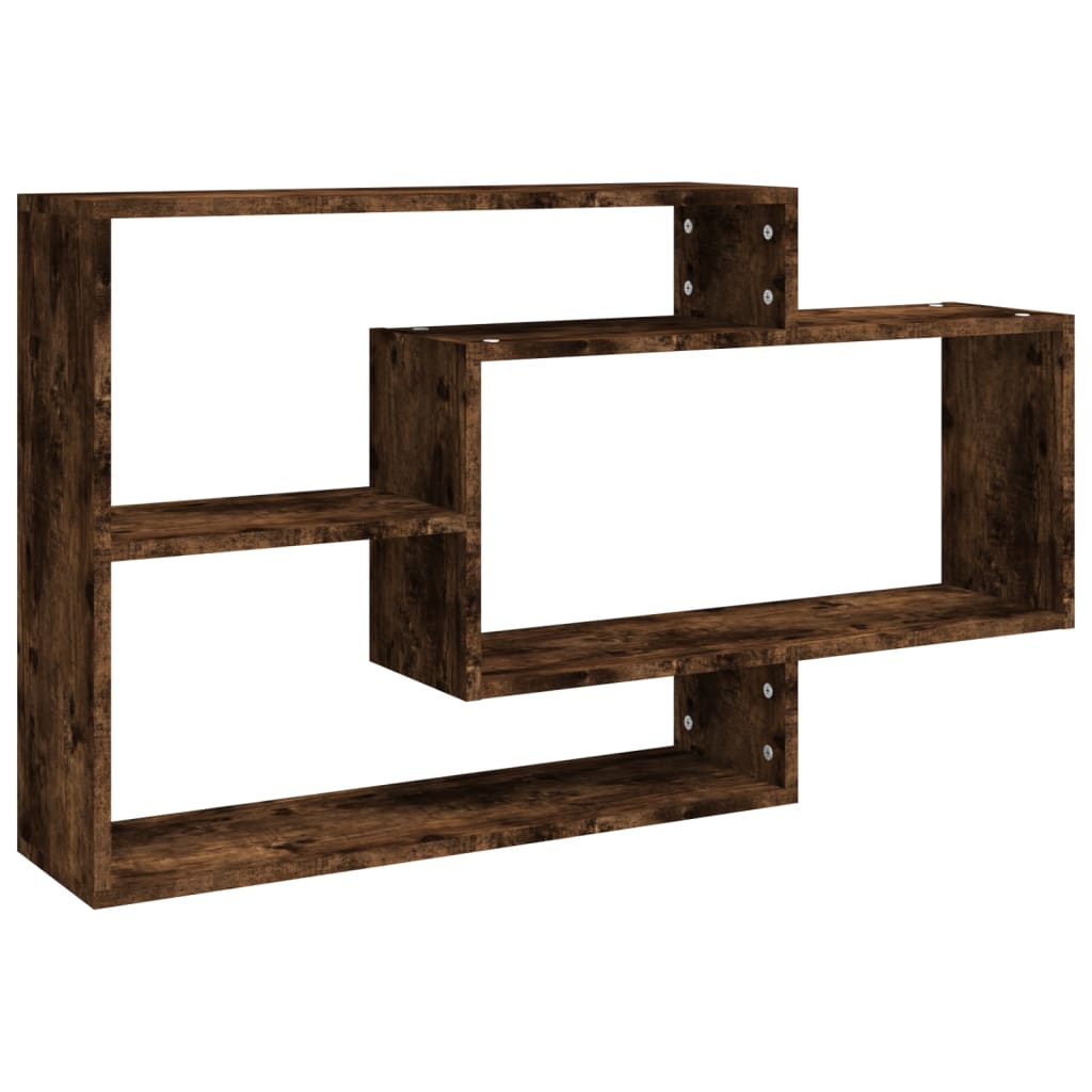 Etagère murale chêne fumé 104x20x58,5 cm matière bois