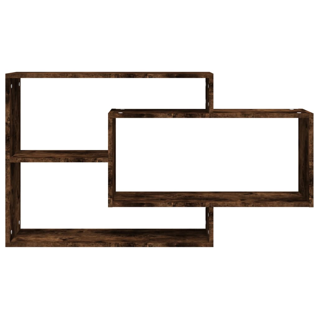 Etagère murale chêne fumé 104x20x58,5 cm matière bois