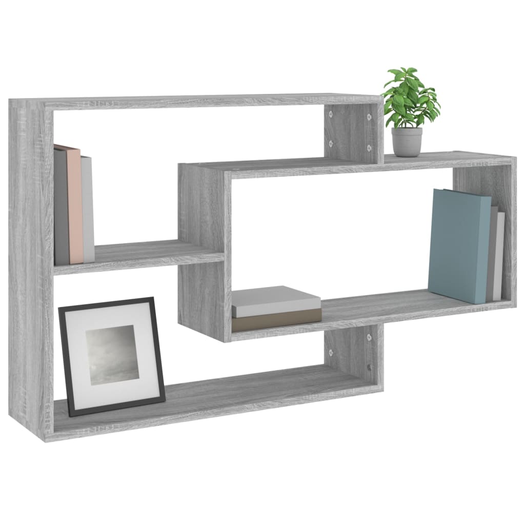Etagère murale grise Sonoma 104x20x58,5 cm en bois