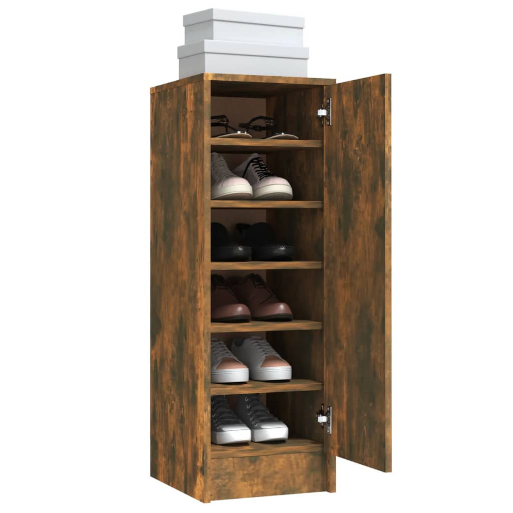 Shoe rack smoked oak 32x35x92 cm made of wood