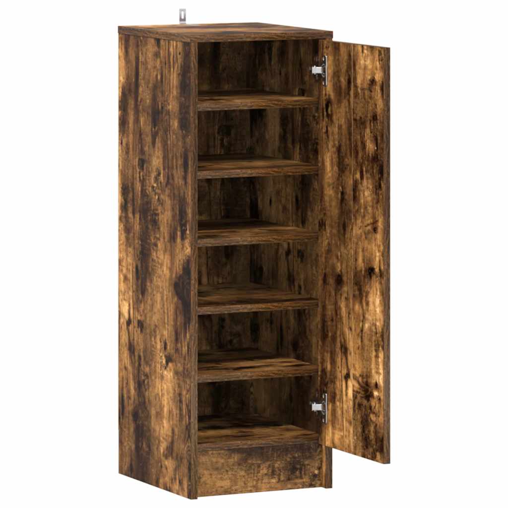 Shoe rack smoked oak 32x35x92 cm made of wood