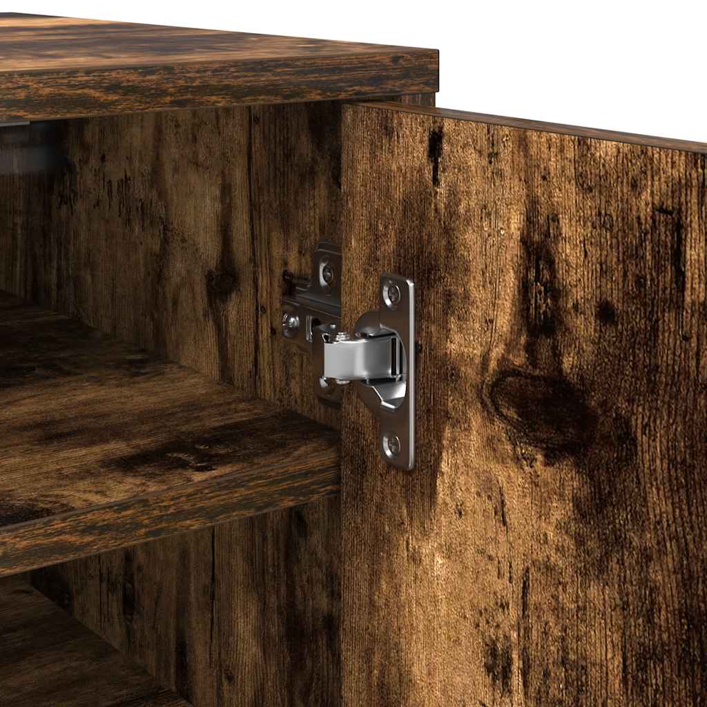 Shoe rack smoked oak 32x35x92 cm made of wood