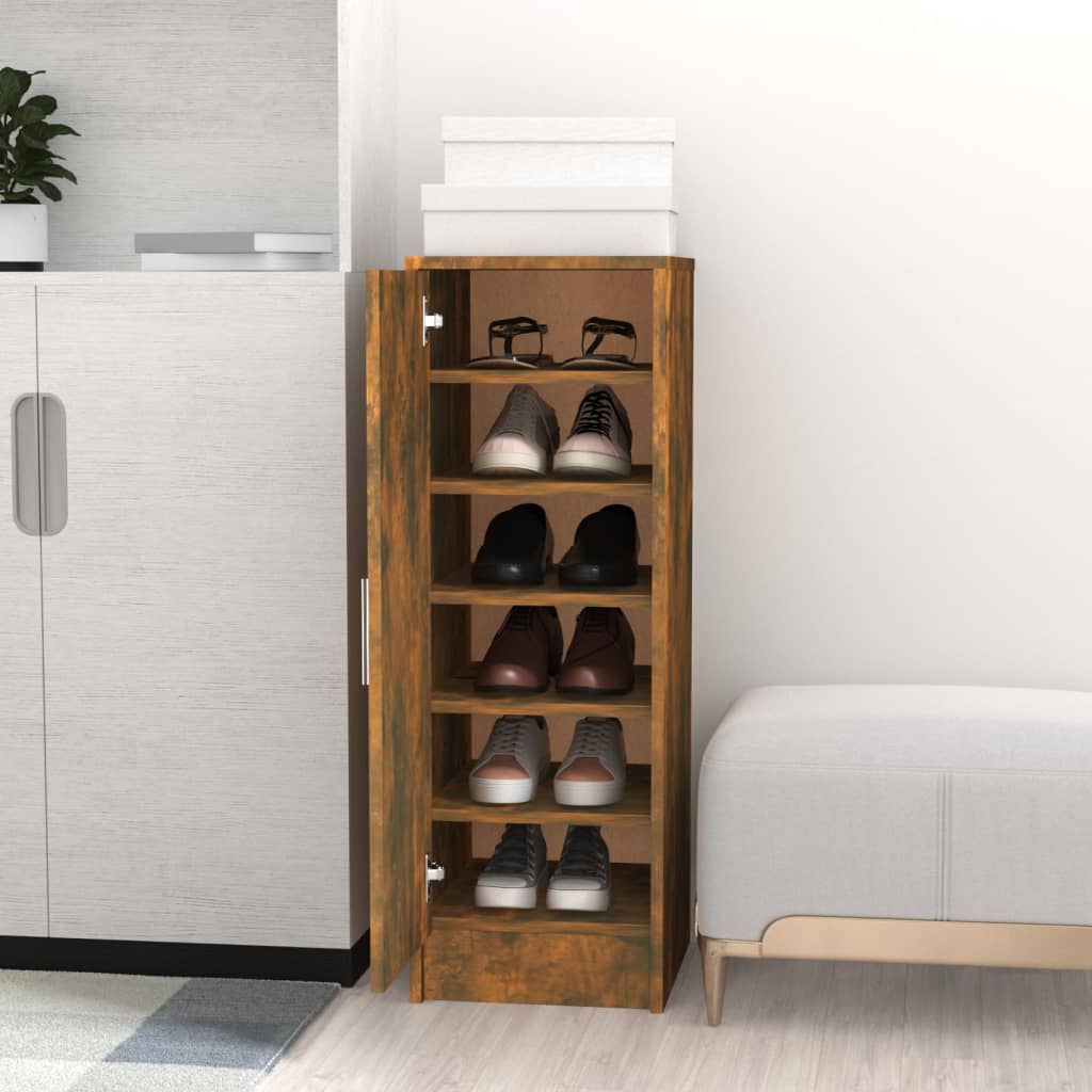 Shoe rack smoked oak 32x35x92 cm made of wood