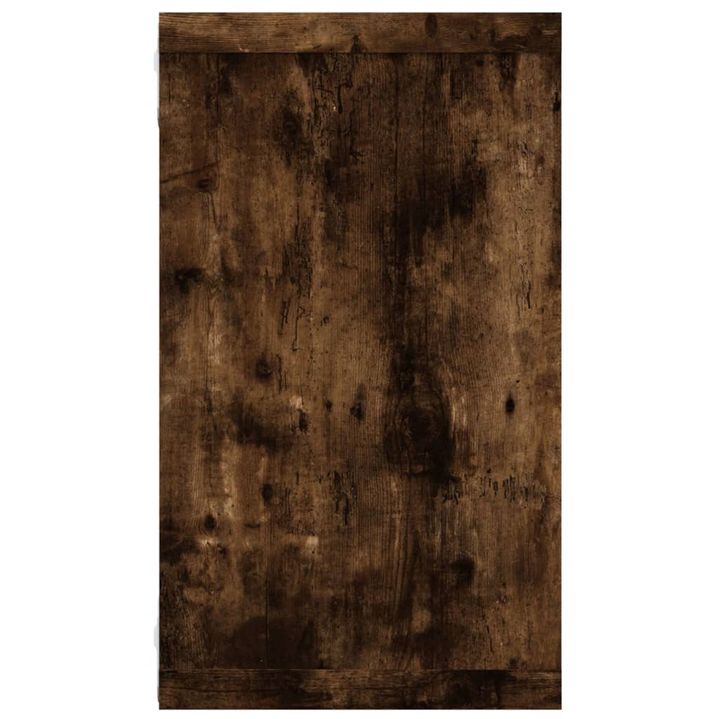 Etagères murales 2 pièces Chêne fumé 80x15x26,5 cm matériau bois