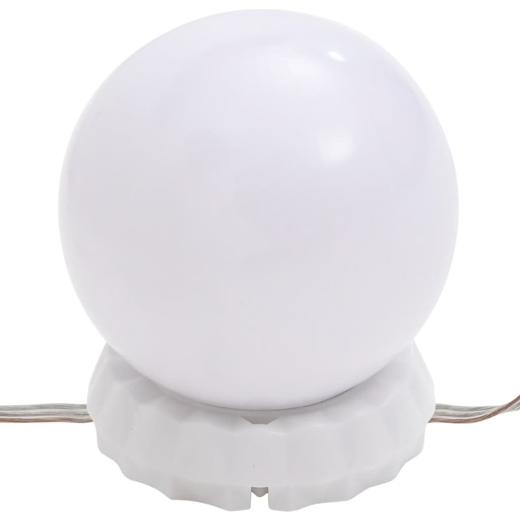 Spiegel mit LED-Leuchten 60x30 cm Glas Oval