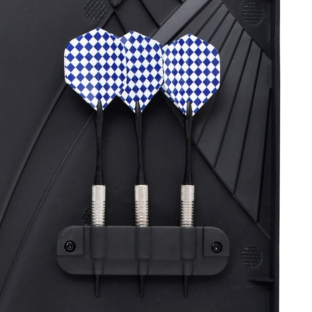 Electric dartboard with darts black polypropylene