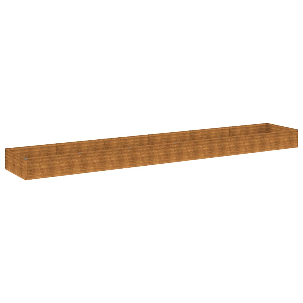 Raised bed 579x100x36 cm Corten steel