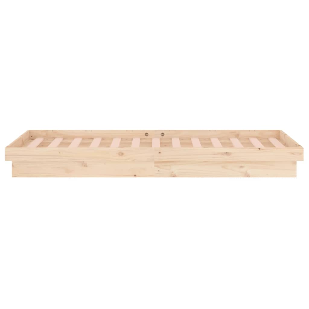 Lit en bois massif avec éclairage LED 100x200 cm