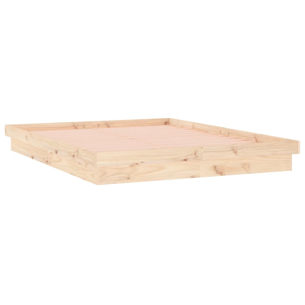 Lit en bois massif avec éclairage LED 120x200 cm