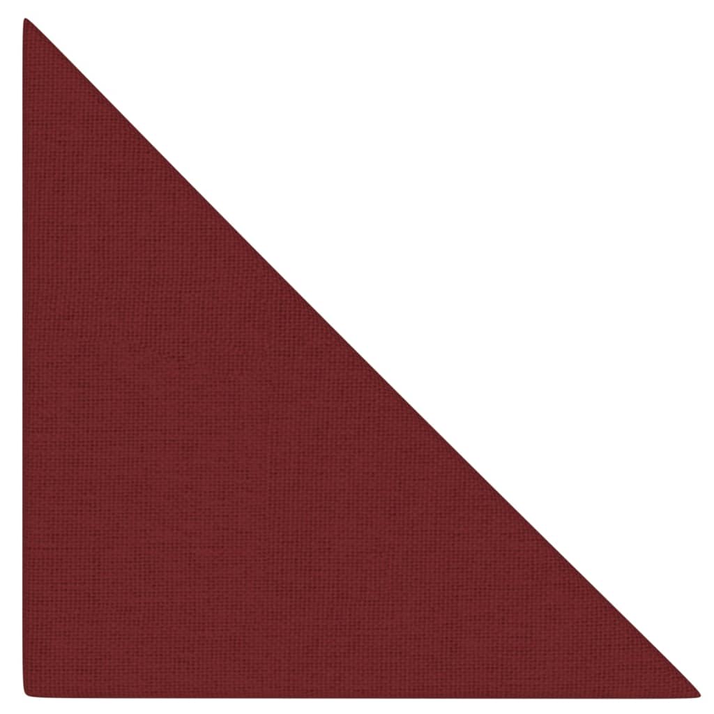 Wall panels 12 pcs. Wine red 30x30 cm fabric 0.54 m²