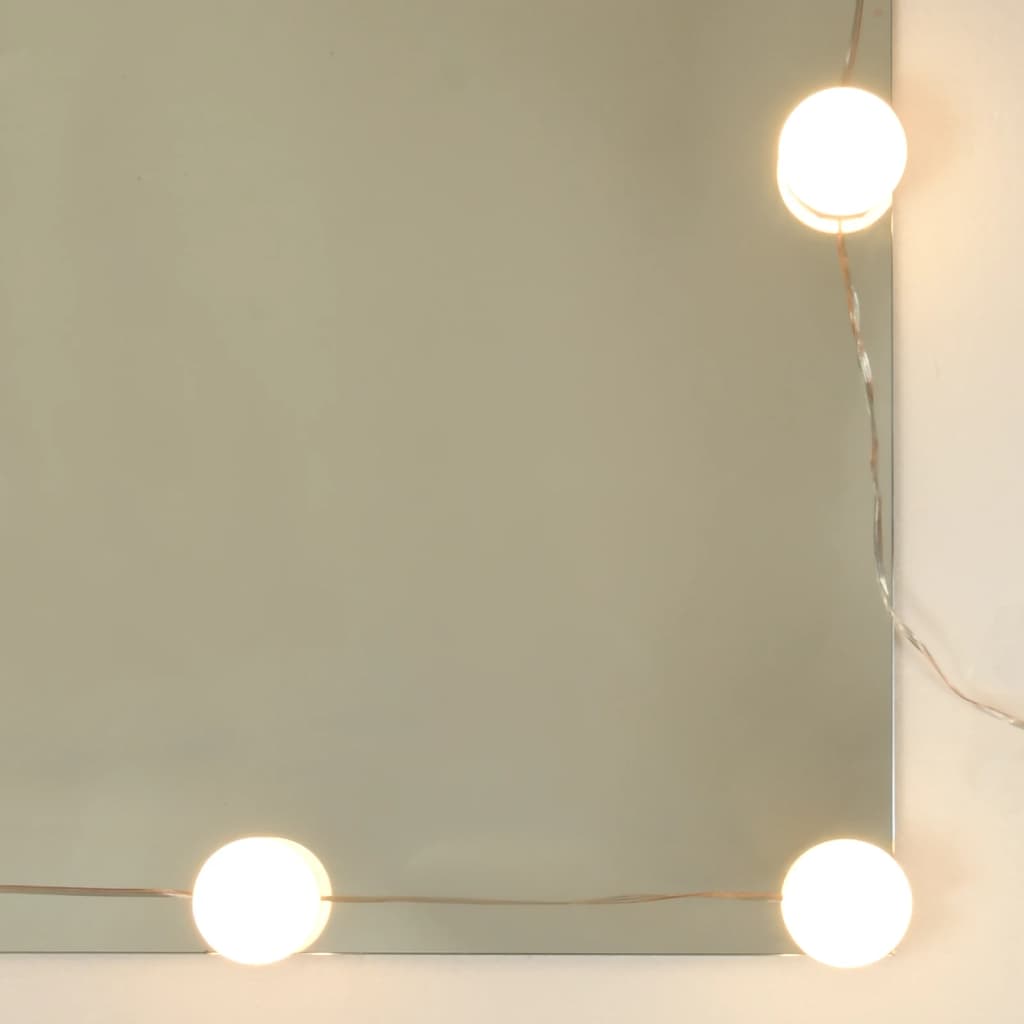 Schminktisch mit LED Räuchereiche 74,5x40x141 cm