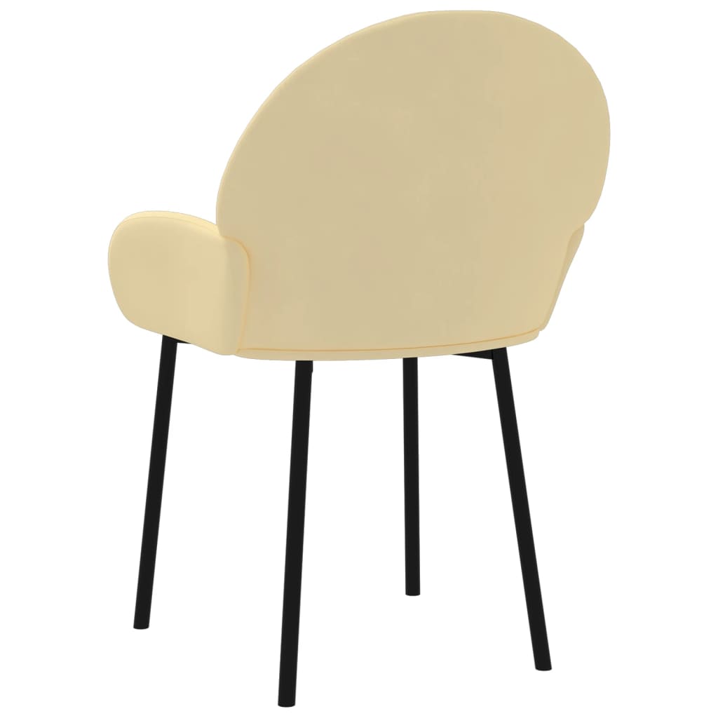 Dining room chairs 2 pcs. Cream velvet