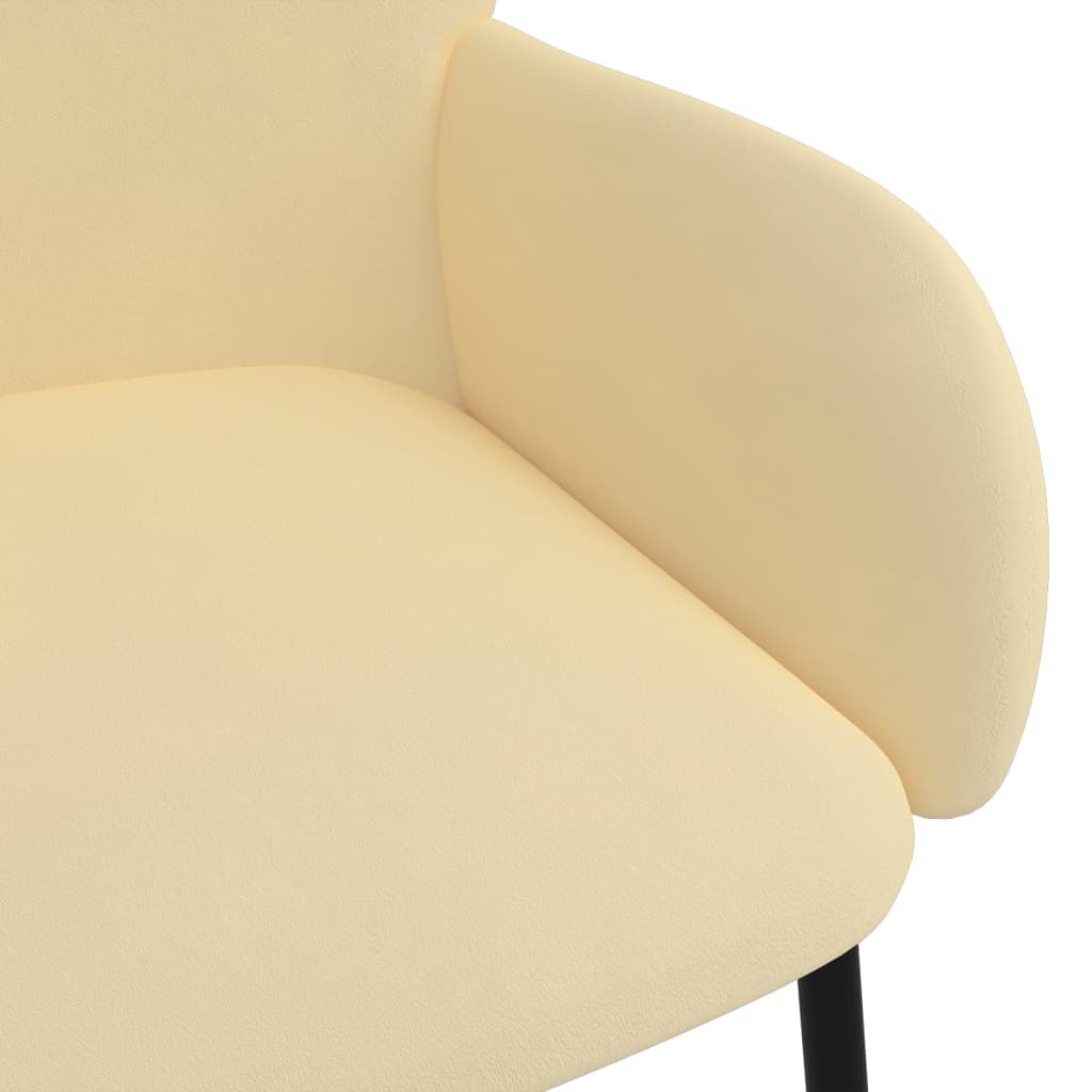 Dining room chairs 2 pcs. Cream velvet