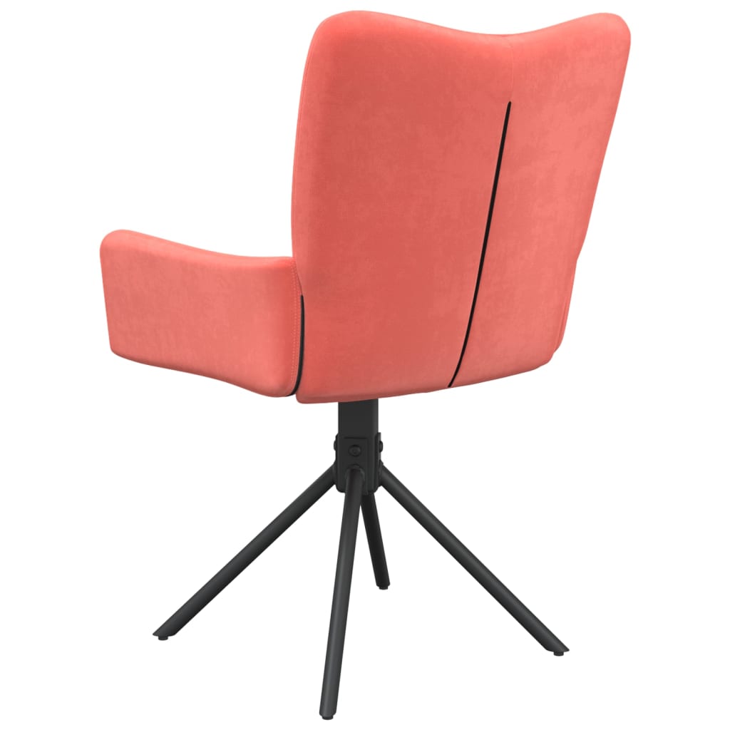 Dining room chairs 2 pcs. Swivel pink velvet