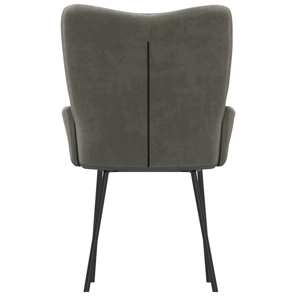Dining room chairs 2 pcs. Dark gray velvet