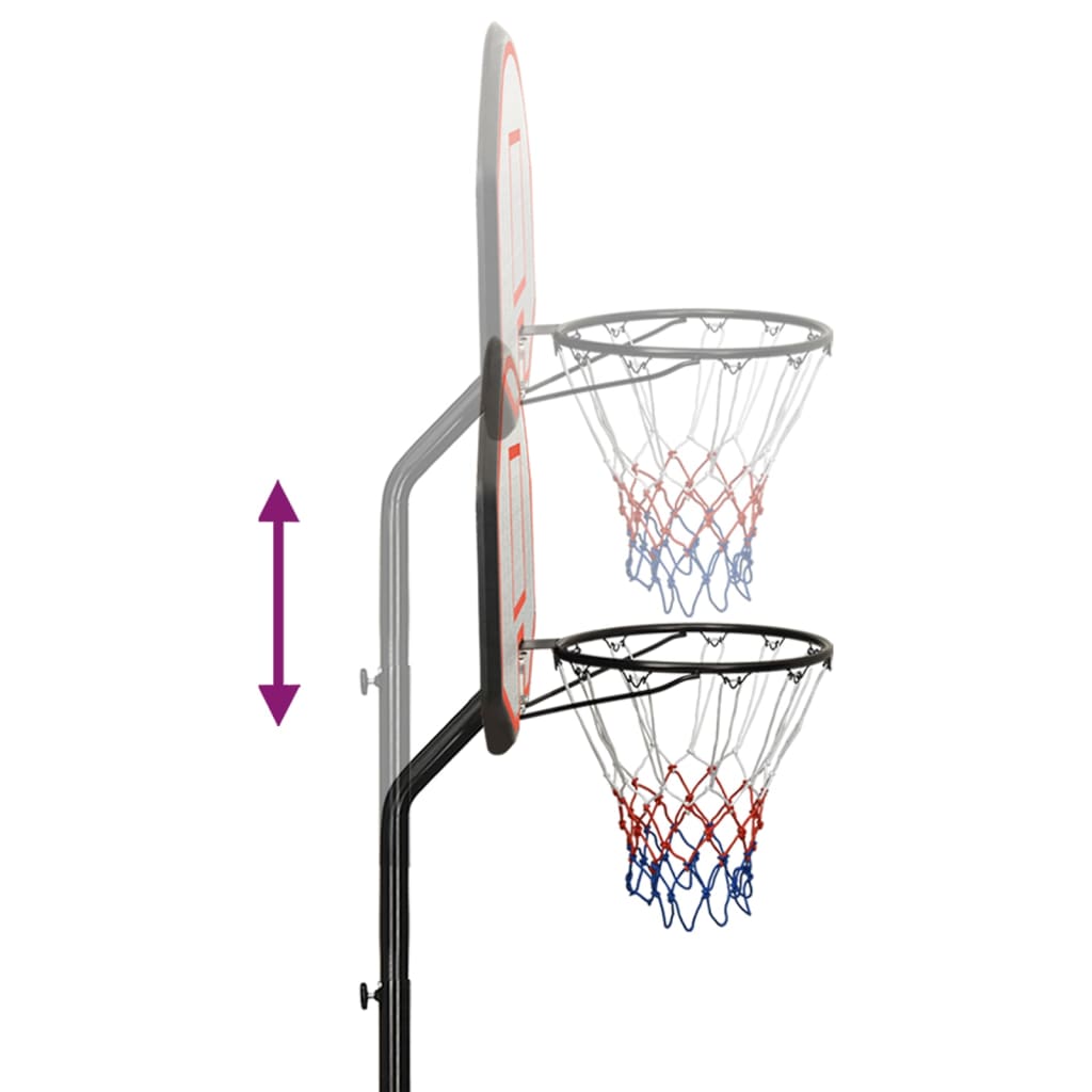 Basketball stand black 237-307 cm polyethylene