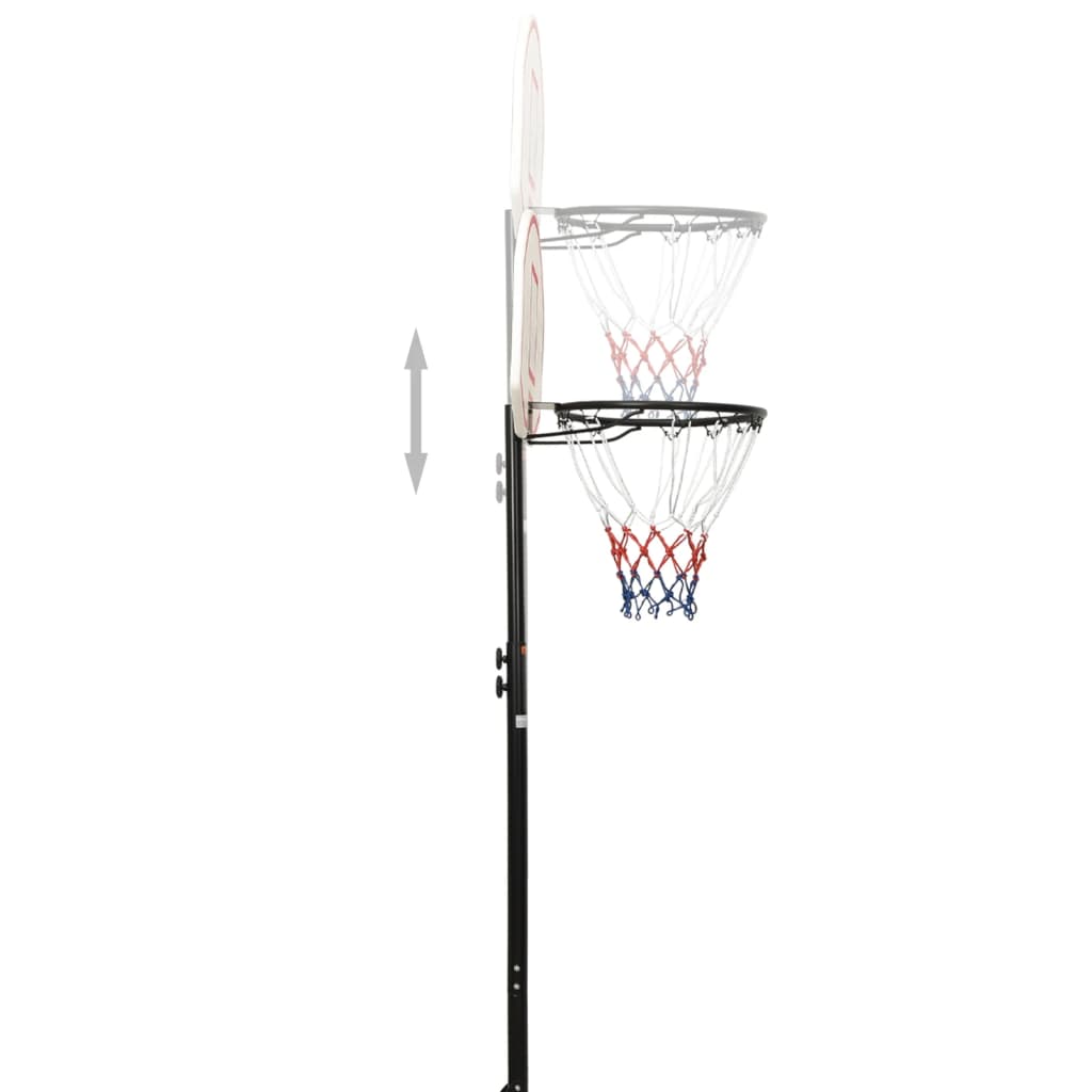 Support de basket blanc 216-250 cm en polyéthylène