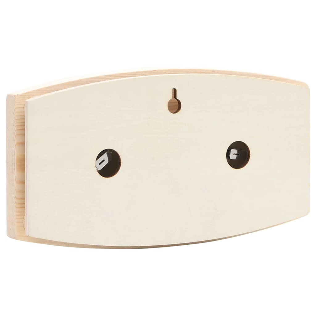 2-in-1 sauna hygrothermograph and hourglass set made of solid pine wood