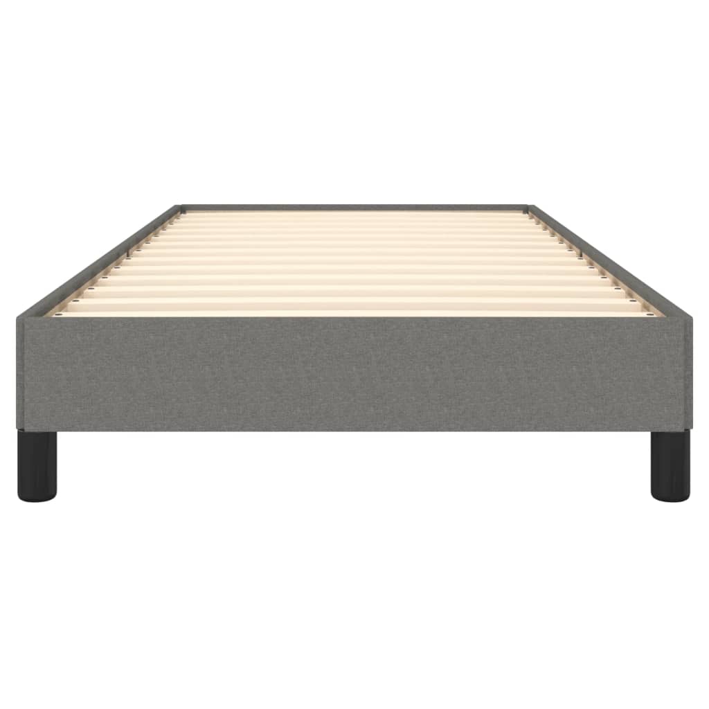 Cadre de lit tissu gris foncé 100x200 cm