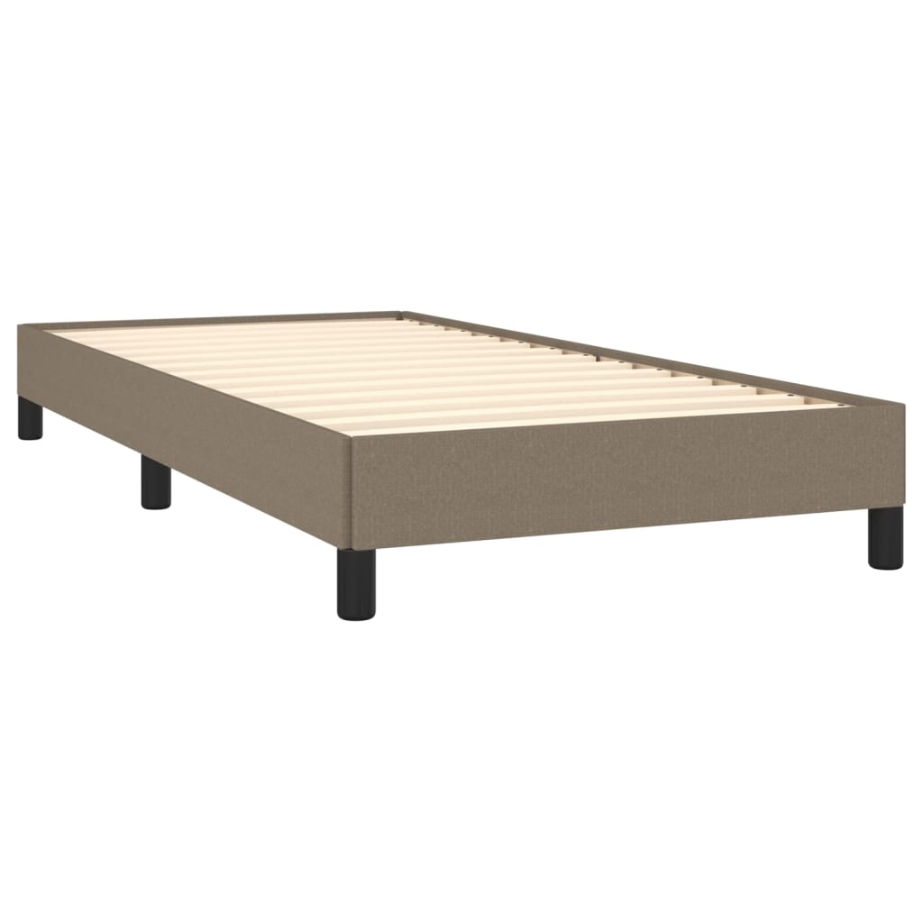 Bettgestell ohne Matratze Taupe 100x200 cm Stoff